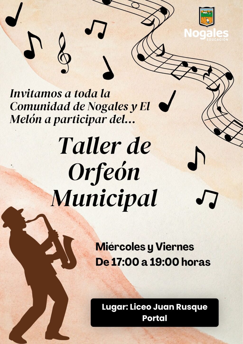 Cartel Festival De Música Ilustrativo Negro