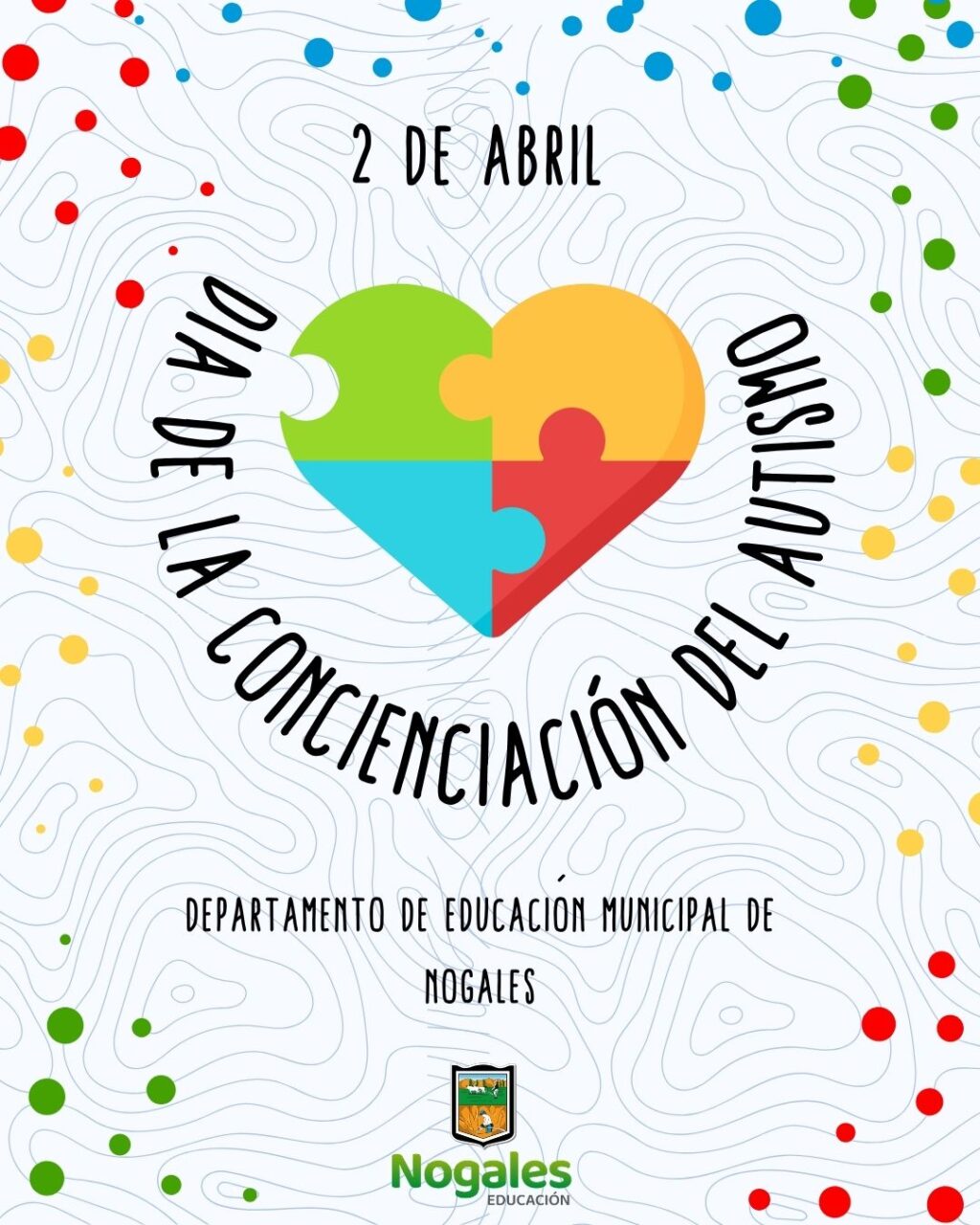Post instagram psicología autismo abril ilustración infantil profesional colorido blanco