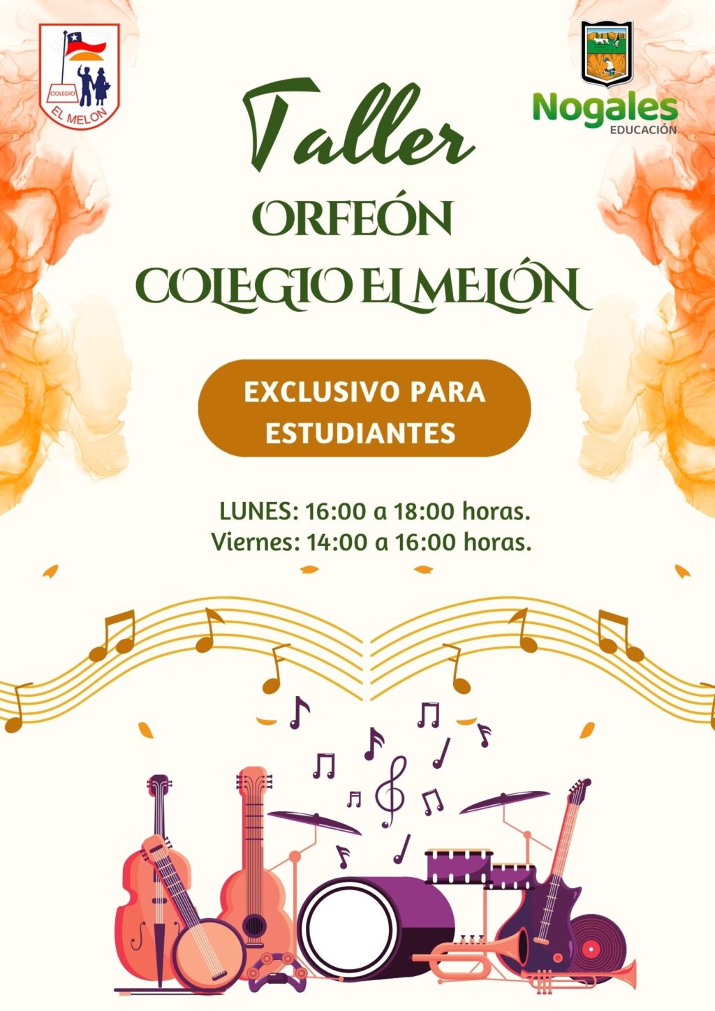 afiche taller orfeón melón